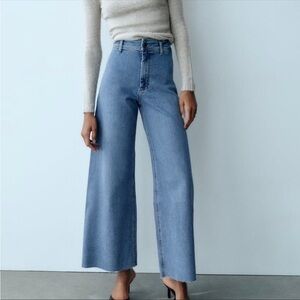 Zara High-waisted ZW Sailor Pant - Light Wash - Size Women’s 4